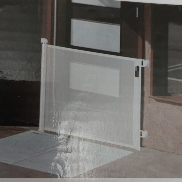 Retractable Baby Gates 33" X 55" for Stairs, Pets White Mesh Expandable … - Picture 14 of 14